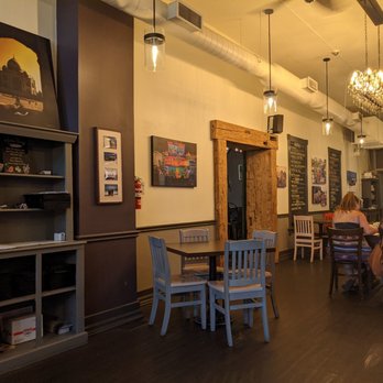 Marwan's Global Bistro - View from our table. Go through the entryway to hit The Port Social and use the washrooms. - Cafes Near Me - Port Perry, Ontario