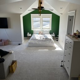 Redesigned great room with 3 nooks/closet spaces