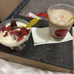 Smores Jackhammer and strawberry brownie and nuts ice cream