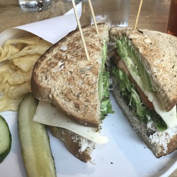 Magnolia Table - Turkey Sandwich with cucumbers on the side. SO yummy. - Breakfast & Brunch Near Me - Waco, Texas
