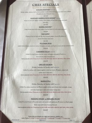 Menu photo 5 Saigon Bangkok Restaurant Williamsville, NY