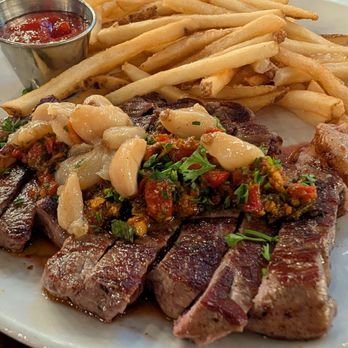 Ola Brew - Hilo - 10oz ribeye sliced up with fries and chimchuri sauce, good - Brewpubs Near Me - Hilo, Hawaii Ola Brew - Hilo - 10oz ribeye sliced up with fries and chimchuri sauce, good - Brewpubs Near Me - Hilo, Hawaii