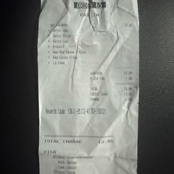 Popeyes Louisiana Kitchen - This is my receipt for proof. - Fast Food Near Me - Austin, Texas Popeyes Louisiana Kitchen - This is my receipt for proof. - Fast Food Near Me - Austin, Texas