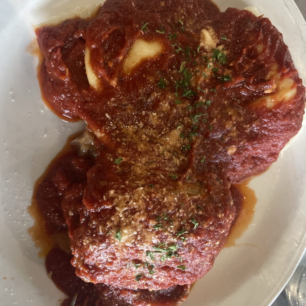 Gregorio's Restaurant - Eggplant Parmigiana with ravioli - Italian Near Me - Carlsbad, California Gregorio's Restaurant - Eggplant Parmigiana with ravioli - Italian Near Me - Carlsbad, California