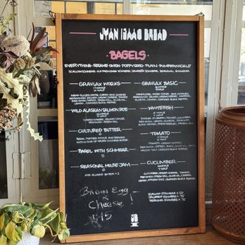 Jyan Isaac Bread - Menu of the day, 8/5/2025 - Bakeries Near Me - Santa Monica, California