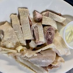 Xian Noodle Place - Salt crystal chicken, which did not taste of salt, served cold, and rubbery.  This is a PLATTER.
