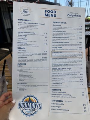 Menu photo 1 Big Daddy's Cantina Grapevine, TX