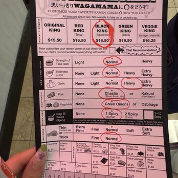 Ramen Nagi - Ramen customization menu - Ramen Near Me - Costa Mesa, California Ramen Nagi - Ramen customization menu - Ramen Near Me - Costa Mesa, California