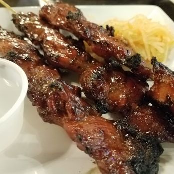 Gerry's Grill - Pork barbecue $9.99, very savory but could be more tender. Served with pickled papaya (atsara) and vinegar as dippingsauce - Filipino Near Me - Houston, Texas Gerry's Grill - Pork barbecue $9.99, very savory but could be more tender. Served with pickled papaya (atsara) and vinegar as dippingsauce - Filipino Near Me - Houston, Texas