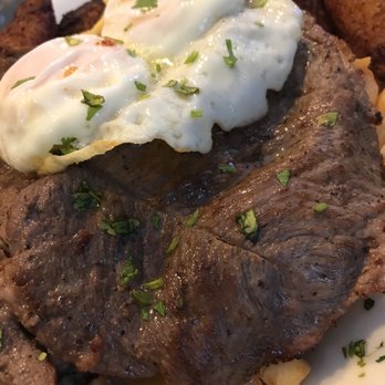 Chilenazo - A lo pobre Peruvian style = grilled steak, fried eggs, fries, plantains, and rice - Latin American Near Me - Canoga Park, California