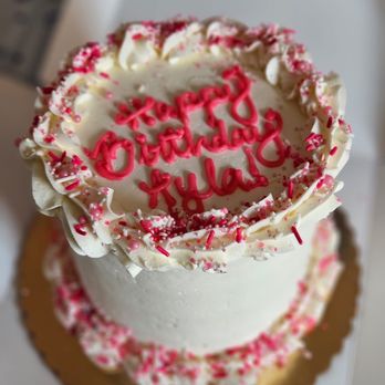 Sweet Melissa - a white cake with pink sprinkles - Bakeries Near Me - Middletown, Delaware