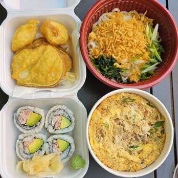 Fukada - Scallop and sweet potato tempura, hot udon with katsu don/rice, CA rolls- 2 stars - Japanese Near Me - Irvine, California Fukada - Scallop and sweet potato tempura, hot udon with katsu don/rice, CA rolls- 2 stars - Japanese Near Me - Irvine, California