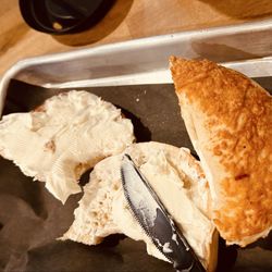 Empire Bagels - Asiago bagel with cream cheese.  Very good!