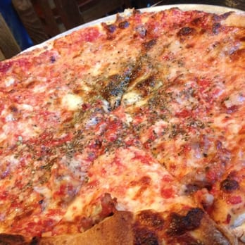 Santarpio's Pizza - Sausage and garlic! - Pizza Near Me - Boston, Massachusetts
