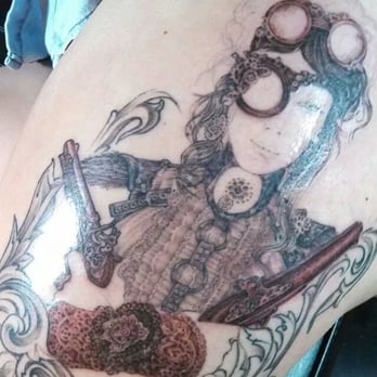 Adambomb Gallerie - Close up of detail on thigh piece in progress with Adam - Tattoo Near Me - Milwaukee, Wisconsin Adambomb Gallerie - Close up of detail on thigh piece in progress with Adam - Tattoo Near Me - Milwaukee, Wisconsin