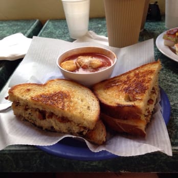 Olive Cafe - Tuna melt with spicy tomato soup. - Breakfast & Brunch Near Me - San Diego, California Olive Cafe - Tuna melt with spicy tomato soup. - Breakfast & Brunch Near Me - San Diego, California