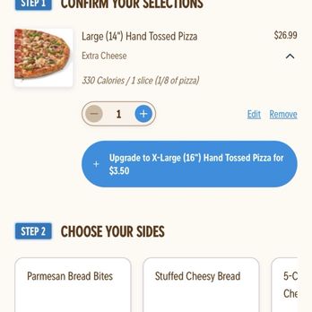 Domino's Pizza - This is the online order with the upgrade that they refused to accept - Pizza Near Me - Oakley, California Domino's Pizza - This is the online order with the upgrade that they refused to accept - Pizza Near Me - Oakley, California