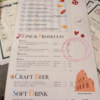 Trieste - Menu March 2026 - Pizza Near Me - Rome, RM Trieste - Menu March 2026 - Pizza Near Me - Rome, RM
