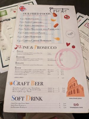 Menu photo 1 Trieste Rome, RM Menu photo 1 Trieste Rome, RM