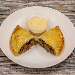 Leila's Empanadas - Maria Empanada (chopped beef, mushroom and cappers)