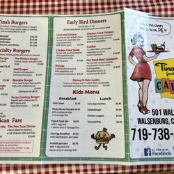 Tina's Family Cafe - Specials, Kids, Burgers menu
