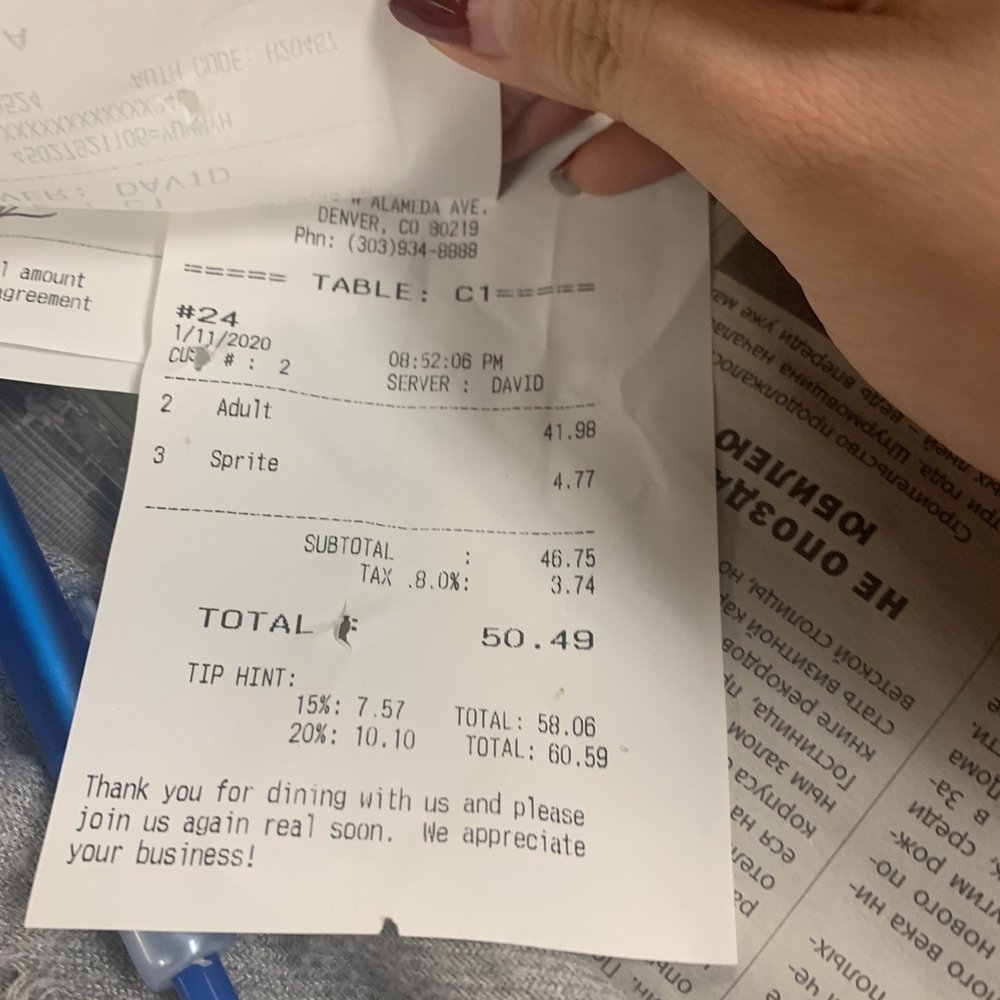 Yummy Hot Pot - Other receipt NOT SHOWING SERVICE FEE! - Hot Pot Near Me - Denver, Colorado Yummy Hot Pot - Other receipt NOT SHOWING SERVICE FEE! - Hot Pot Near Me - Denver, Colorado