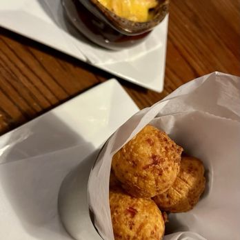 Churchill's - Pimento Cheese Hush Puppies and Mac Cheese - Pubs Near Me - Savannah, Georgia Churchill's - Pimento Cheese Hush Puppies and Mac Cheese - Pubs Near Me - Savannah, Georgia