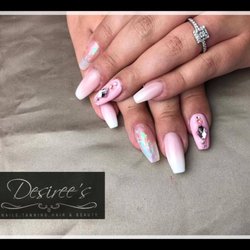 Desiree's Salon - Acrylic ombre, angel paper, gel polish & swarvoski crystals