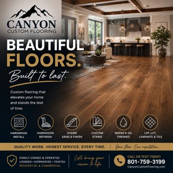 Canyon Custom Flooring - Got Wood?
#canyoncustomflooring #utah #woodfloors #hardwood #saltlakecity - Flooring Near Me - Midvale, Utah Canyon Custom Flooring - Got Wood?
#canyoncustomflooring #utah #woodfloors #hardwood #saltlakecity - Flooring Near Me - Midvale, Utah