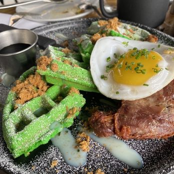 Bone Kettle - Duck with Pandan Waffle - Breakfast & Brunch Near Me - Pasadena, California