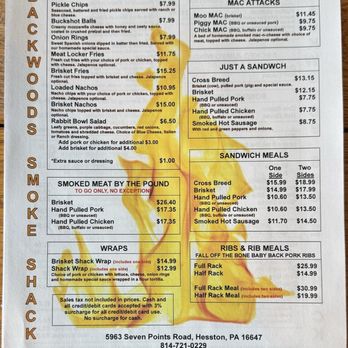 Backwoods Smoke Shack - Menu 2 - Barbeque Near Me - Hesston, Pennsylvania Backwoods Smoke Shack - Menu 2 - Barbeque Near Me - Hesston, Pennsylvania