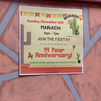 Moreno's Mexican Restaurant - Fiesta December 15, 2019! - Mexican Near Me - Friendswood, Texas
