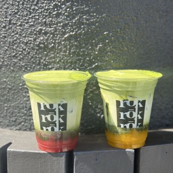 Rok Coffee and Tea - Strawberry matcha and mango matcha - Coffee & Tea Near Me - Los Angeles, California Rok Coffee and Tea - Strawberry matcha and mango matcha - Coffee & Tea Near Me - Los Angeles, California