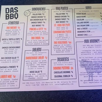 DAS BBQ - Menu - Barbeque Near Me - Atlanta, Georgia DAS BBQ - Menu - Barbeque Near Me - Atlanta, Georgia