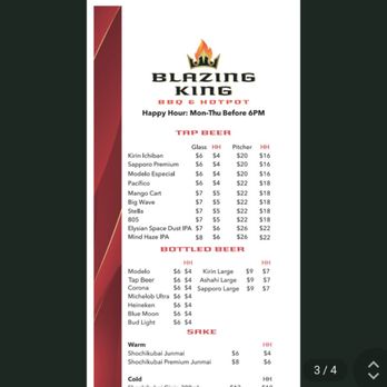 Blazing King - menu 3 - Barbeque Near Me - Palm Desert, California