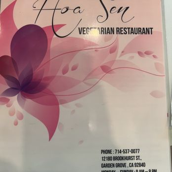 Hoa Sen - Menu as of Sept 2023 - Vegetarian Near Me - Garden Grove, California Hoa Sen - Menu as of Sept 2023 - Vegetarian Near Me - Garden Grove, California