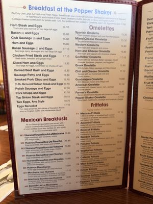 Menu photo 4 Pepper Shaker Restaurant La Habra, CA
