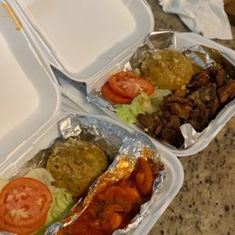 Mofongo/Shrimp Creole (LEFT)  Mofongo/Carne Frita (RIGHT)