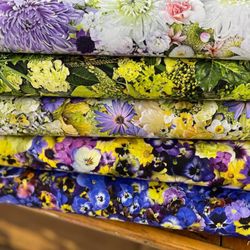 Colchester Mill Fabrics & Quilting - Striking digital floral quilting fabric prints by P&B Textiles