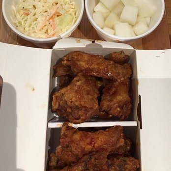Bonchon Allston - Bon Chon Chicken Wings - half spicy, half soy garlic - Korean Near Me - Allston, Massachusetts Bonchon Allston - Bon Chon Chicken Wings - half spicy, half soy garlic - Korean Near Me - Allston, Massachusetts
