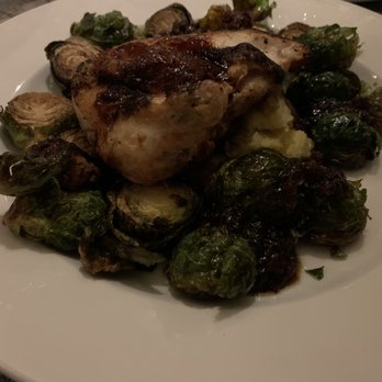 Ellington's - Chicken with roasted Brussels sprouts - Cocktail Bars Near Me - Nashville, Tennessee