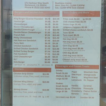 Frosty King - Current Menu prices April 2025 - Burgers Near Me - Richmond, California Frosty King - Current Menu prices April 2025 - Burgers Near Me - Richmond, California