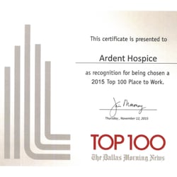 Arcy Hospice - Https://www.ardenthospice.com/ardent-hospice-wins-a-spot-on-the-dallas-morning-news-top-100-places-to-work/