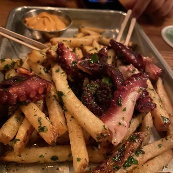 ABV - Octopus with fries - Cocktail Bars Near Me - San Francisco, California