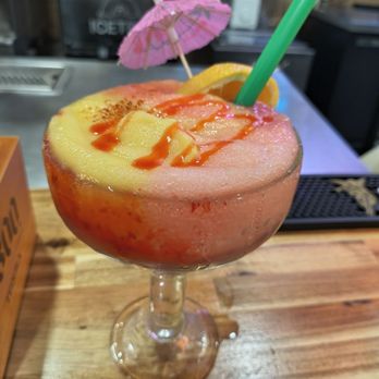 Los Arcos - Strawberry and peach mixed soft serve margarita. - Mexican Near Me - Helena, Alabama Los Arcos - Strawberry and peach mixed soft serve margarita. - Mexican Near Me - Helena, Alabama