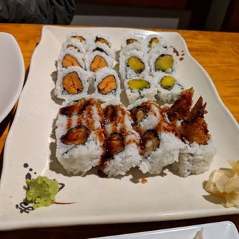 Aha Sushi - Pumpkin roll, sweet potato roll, and a shrimp tempura roll - Sushi Bars Near Me - Lawrenceville, Georgia