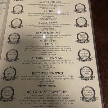 Trinity Brewhouse - Beer selection menu - American Near Me - Providence, Rhode Island