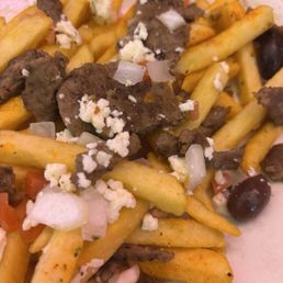 Greek fries,hot fresh and crispy! Greek fries,hot fresh and crispy!