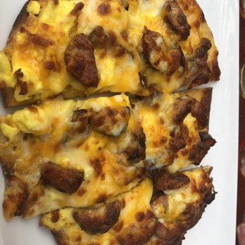 Interstate Drafthouse - Breakfast flatbread with gator sausage - Southern Near Me - Philadelphia, Pennsylvania Interstate Drafthouse - Breakfast flatbread with gator sausage - Southern Near Me - Philadelphia, Pennsylvania