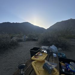 Borrego-Palm Canyon Campground & Trail - Getting ready to cook dinner